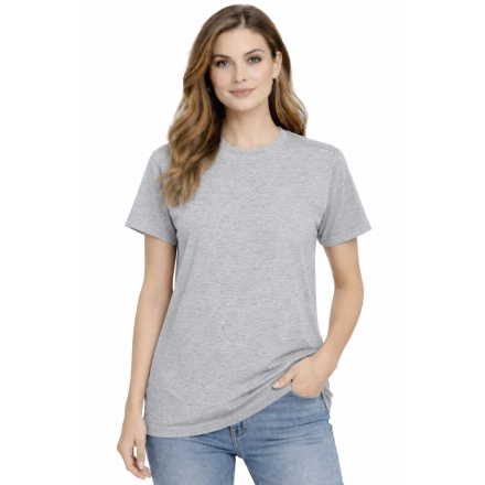 Damska koszulka T-shirt 100% miękka bawełna szara roz. M – koszulka t-shirt robocza – odzież firmowa Damska koszulka T-shirt 100% miękka bawełna szara roz. M – koszulka t-shirt robocza – odzież firmowa